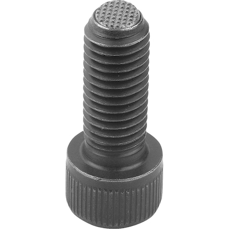 Ball-End Thrust Screw With Head, Form:Fv Ball Flattened And Serrated, M12, L=30, Carbon Steel,